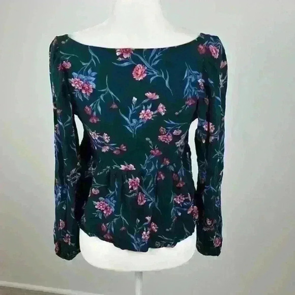 American Eagle Floral Tie Front Top Size Small - Picture 4 of 8